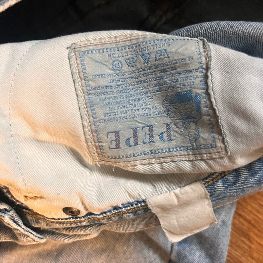 Pepe jeans London vintage raw hem heart cutout super rare size 26 baggy mom boyf - Picture 6 of 8